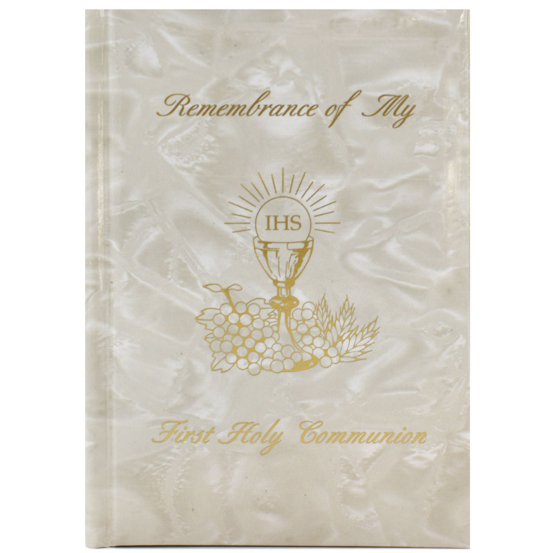 Remembrance Of My First Holy Communion - Girl - White Pearl