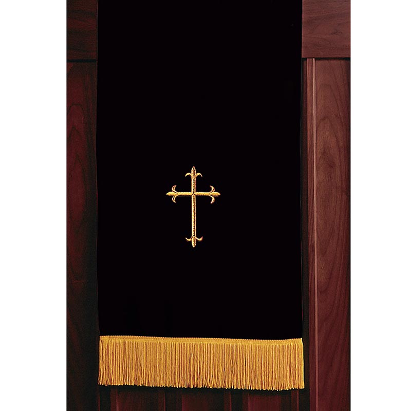 Reversible Fleur-de-Lis Cross Pulpit Scarf