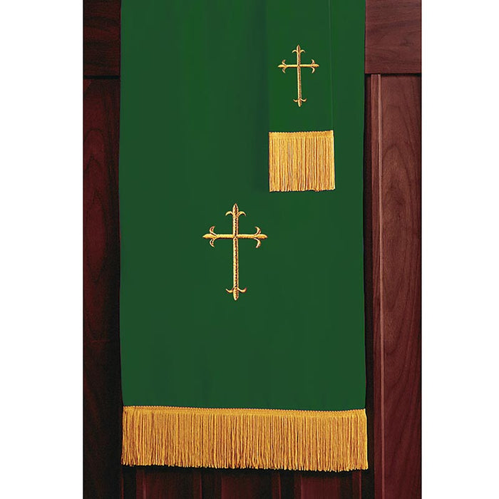 Pañuelo reversible para púlpito con cruz de flor de lis