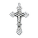 Rhodium Finished Pewter Crucifix with 24" Chain