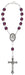Rhodium Necklace Cross, Auto Rosary, Rosary Bracelet And Rosary - Birthstone Amethyst Gift Set