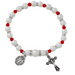 Pearl Rosary Bracelet - July Birthstone Ruby Rosary Bracelet