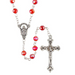 Ruby Glass Bead Rosary - 12 Pieces Per Package