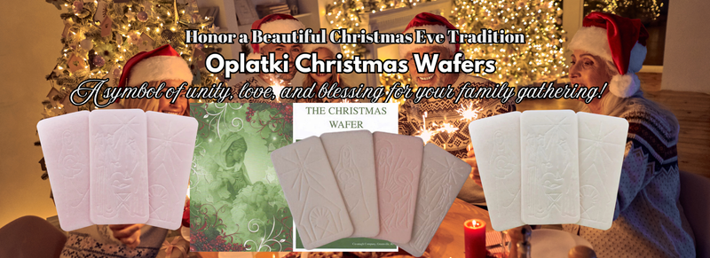 Christmas Wafers (Oplatki / Oplatek) – Traditional Polish Christmas Eve Wafers | White or Pink | Bag of 100