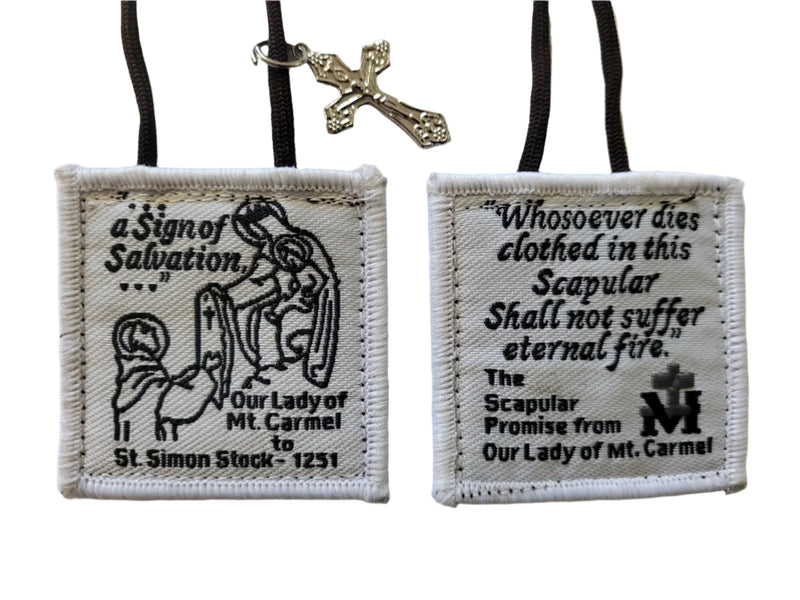 SLP 800 Woven Our Lady of Mt. Carmel Salvation Scapular