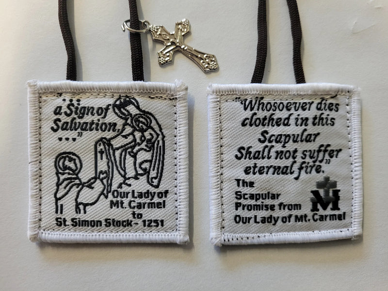 SLP 800 Woven Our Lady of Mt. Carmel Salvation Scapular