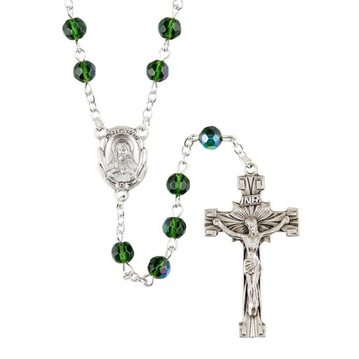 Sacred Heart Prague Emerald Rosary