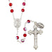 Sacred Heart Prague Ruby Rosary With Miraculous Medal Dangle