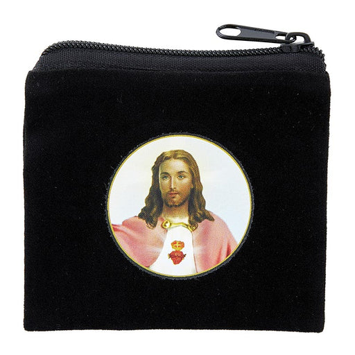 Sacred Heart Printed Rosary Case - 24 Pieces Per Package