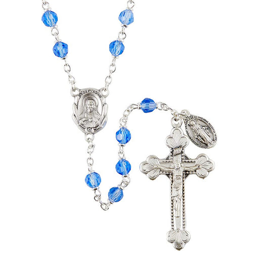 Sacred Heart Vienna Cielo Rosary With Miraculous Medal Dangle