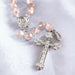 Sacred Heart Vienna Rose Rosary With Miraculous Medal Dangle