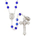 Sacred Heart Prague Sapphire Rosary With Miraculous Medal Dangle