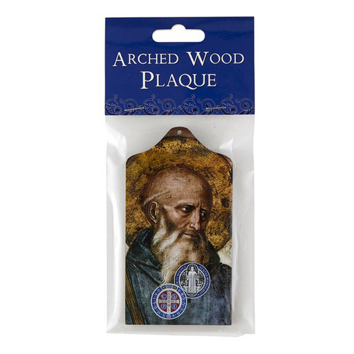 Saint Benedict Arched Wall Plaque - 6 Pieces Per Package