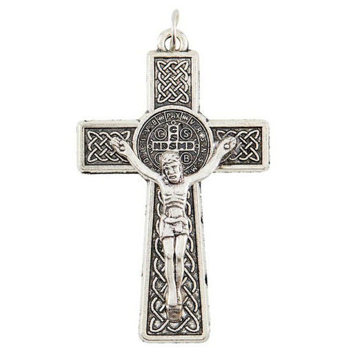 Saint Benedict Celtic Crucifix - 12 Pieces Per Package