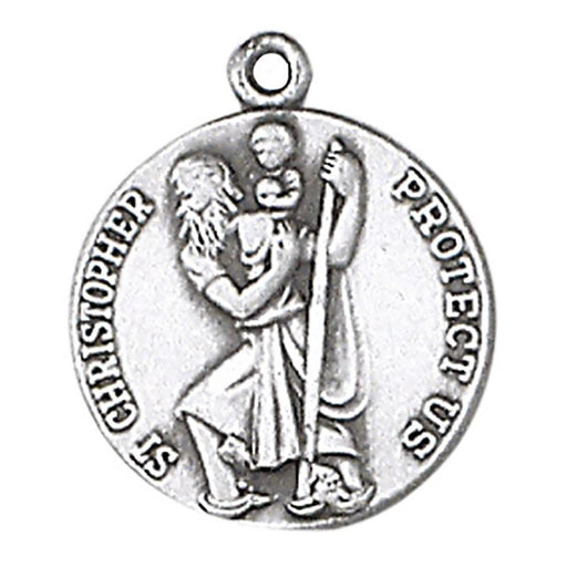 Saint Christopher Medal with 18" Chain