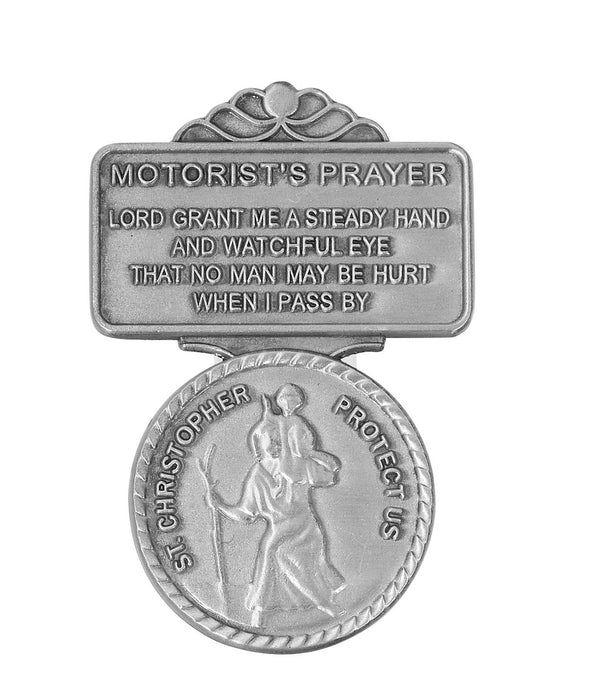 Saint Christopher Motorist's Prayer Visor Clip