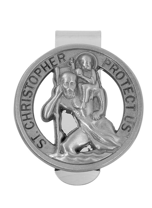 Saint Christopher Round Visor Clip