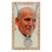 Saint John Paul II Pewter Medal on 24" Silver Tone Chain