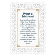 Saint Joseph Prayer Lace Holy Card