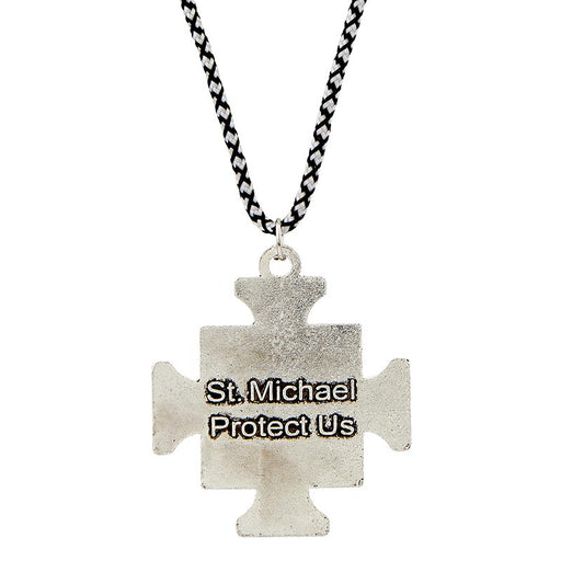 Saint Michael Maltese Cross Necklace