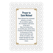 Saint Michael Prayer Lace Holy Card