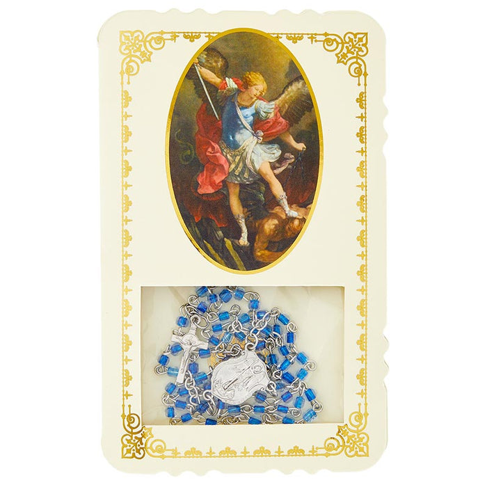 Saint Michael Rosary With Window Card