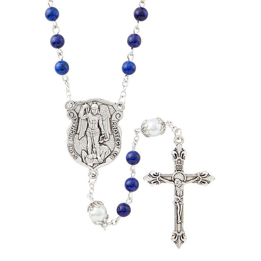 Saint Michael Spiritual Warrior Rosary - Imitation Lapis
