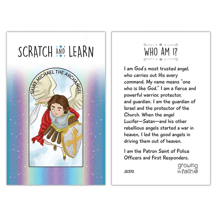Scratch & Learn Card - Saints For Boys And Girls - 12 Packs Per Box