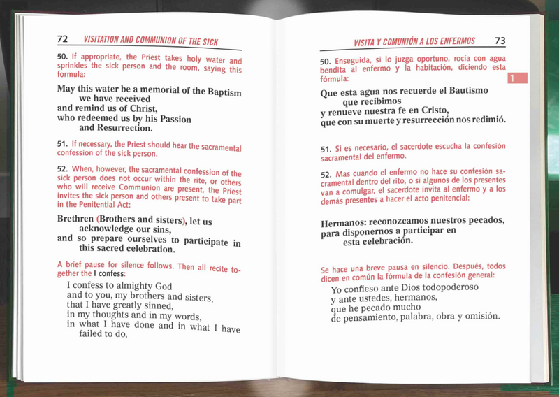 Order of the Anointing of the Sick and Their Pastoral Care – Bilingual Pocket Edition (English-Spanish) | Catholic Liturgical Book