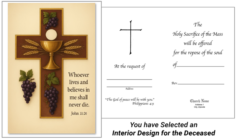 MC 37 Stock Mass Card – The Body of Christ | Catholic Mass Cards for Parishes
