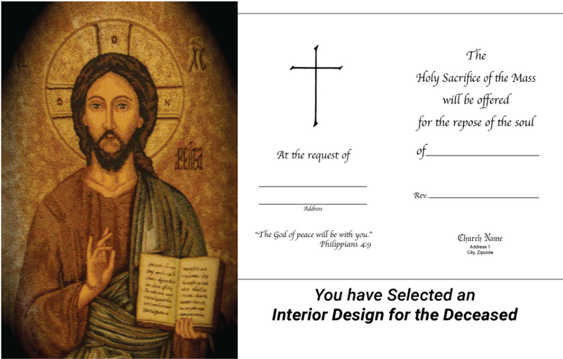 MC 47 Stock Mass Card – Christ the Teacher | Catholic Parish Mass Cards 4x6 & 5x7