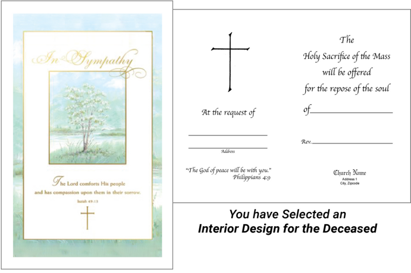 MC 65 Stock Mass Card – The Lord is My Comfort | Catholic Parish Mass Cards 4x6 & 5x7