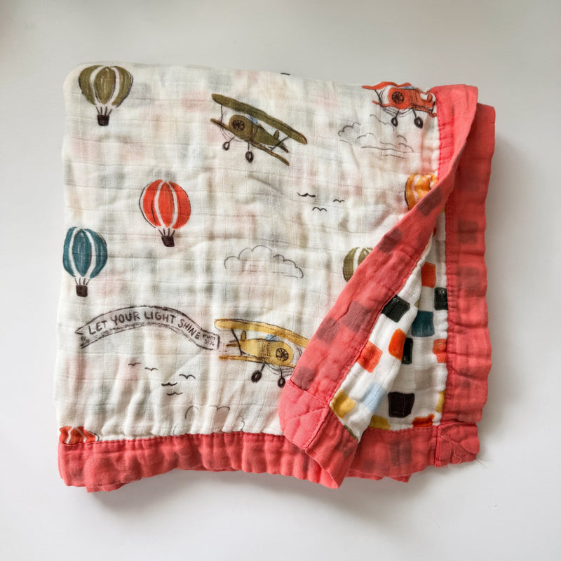 Scripture Planes Luxury Double Sided Muslin Catholic Blanket