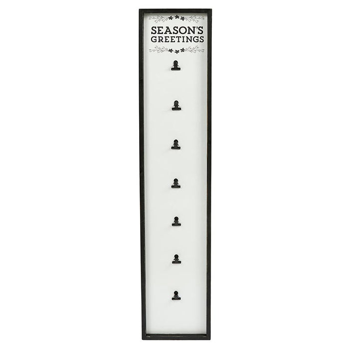 Seasons Greetings Wood Clip Sign