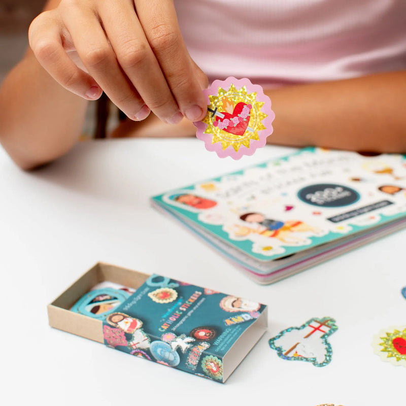 Catholic Holographic Glitter Vinyl Sticker 24 Pack Box