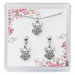 Silver Angel Communion Necklace and Earring Set