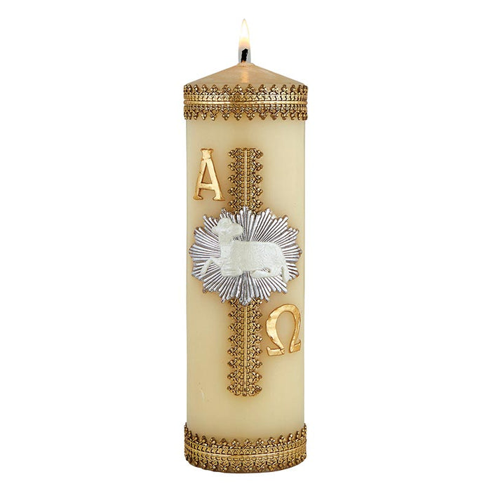 Silver Cross - Family Prayer Candle