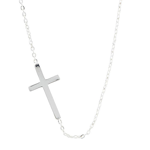 Silver Necklace with Cross Pendant