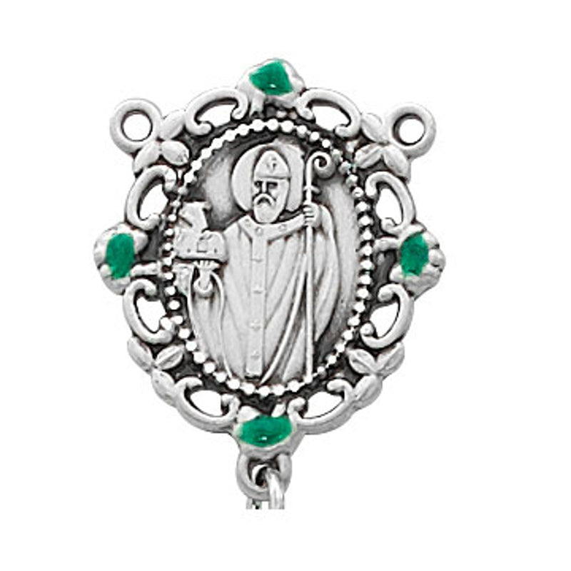 15/16" Silver Oxidized Pewter Saint Patrick Medal