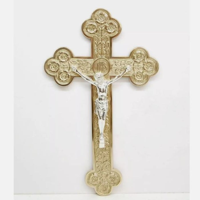 Solid Brass Wall Crucifix