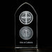 3 1/4" St. Benedict Etched Glass Stand
