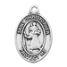 St. Christopher Medal Sterling Silver with 16" Rhodium Plated Chain