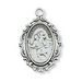 St. Christopher Medal Engravable Sterling Silver with 24" Rhodium Plated Chain