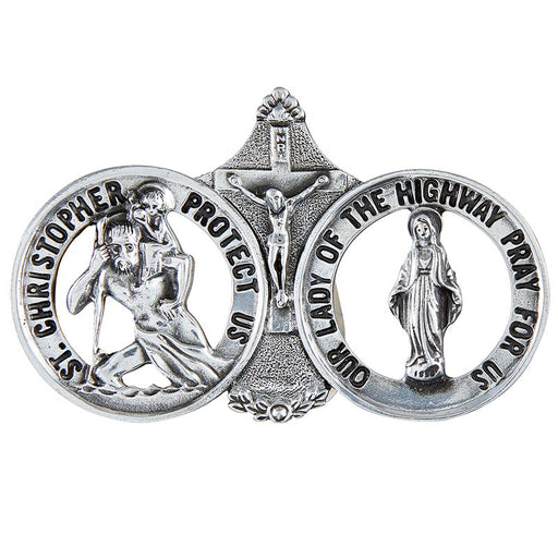 St. Christopher and Our Lady of the Highway Visor Clip