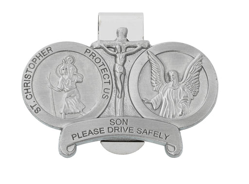 St. Christopher and Son Guardian Angel Visor Clip