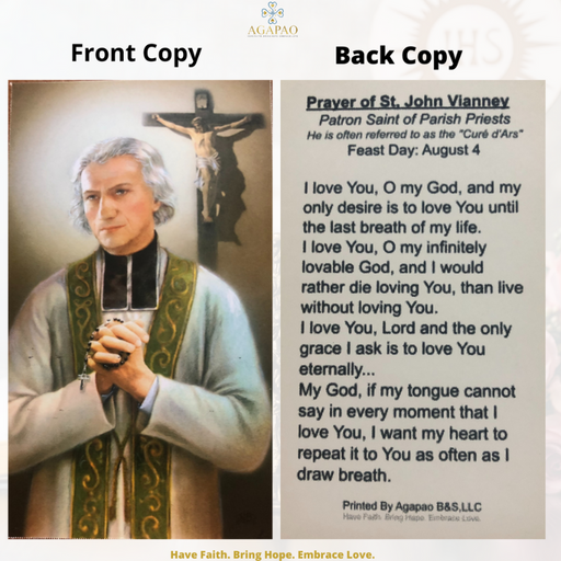 St. John Vianney Laminated Prayer Card - 1 Pc.