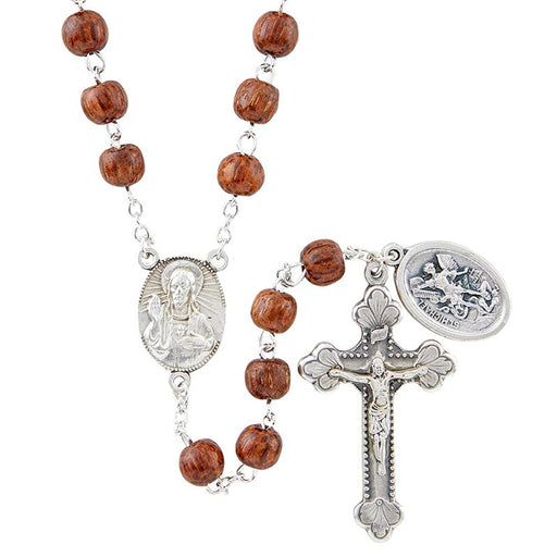 St. Michael Coco Bead Rosary