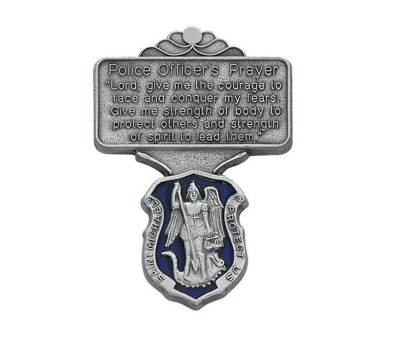 St. Michael Police Gift Set - Auto Rosary, Chaplet, Rosary, Visor Clip And Prayer Card With Holy Medal