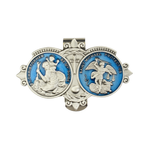 St. Michael and St. Christopher Visor Clip St. Christopher Visor Clip St. Michael Visor Clip Military Protection St. Michael Armed Forces Protection Armed Forces Guidance