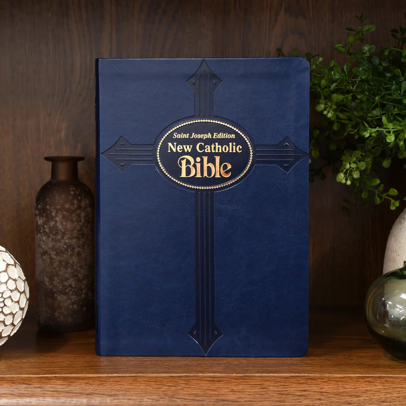 Nueva Biblia Católica de San José (Edición de regalo - Tipo grande) - Azul